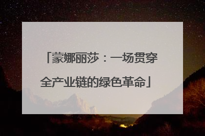 蒙娜丽莎：一场贯穿全产业链的绿色革命