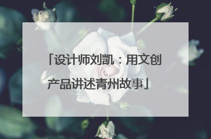 设计师刘凯：用文创产品讲述青州故事