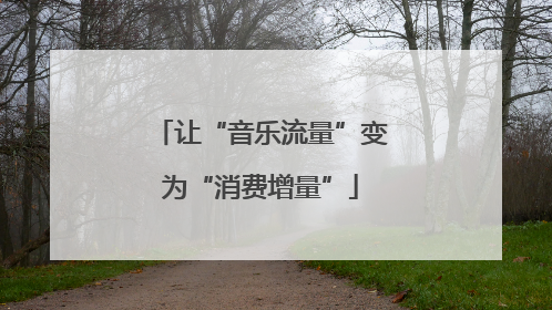 让“音乐流量”变为“消费增量”