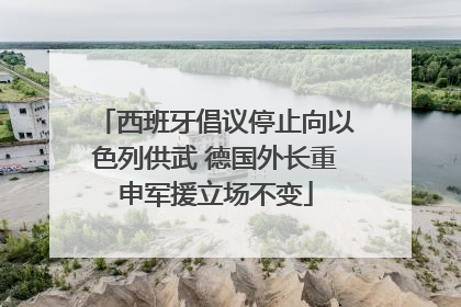 西班牙倡议停止向以色列供武 德国外长重申军援立场不变