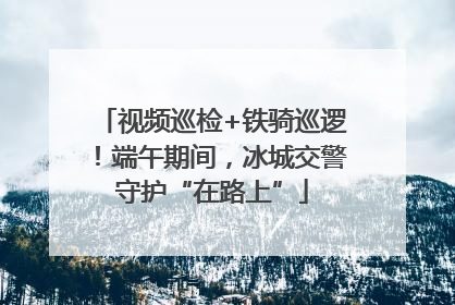 视频巡检+铁骑巡逻！端午期间，冰城交警守护“在路上”