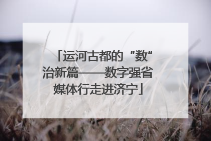 运河古都的“数”治新篇——数字强省媒体行走进济宁
