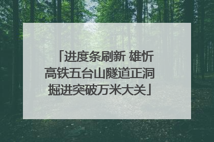 进度条刷新 雄忻高铁五台山隧道正洞掘进突破万米大关