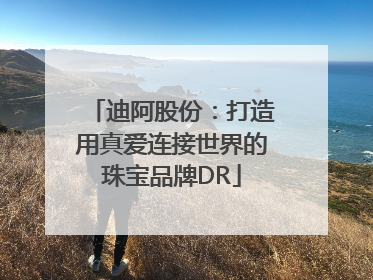 迪阿股份：打造用真爱连接世界的珠宝品牌DR