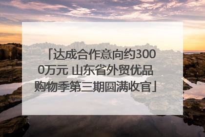 达成合作意向约3000万元 山东省外贸优品购物季第三期圆满收官