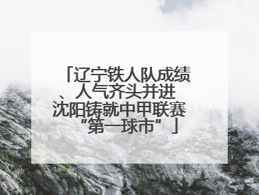辽宁铁人队成绩、人气齐头并进 沈阳铸就中甲联赛“第一球市”
