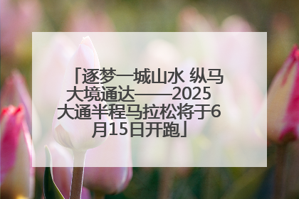 逐梦一城山水 纵马大境通达——2025大通半程马拉松将于6月15日开跑
