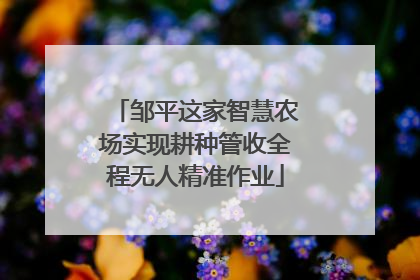 邹平这家智慧农场实现耕种管收全程无人精准作业