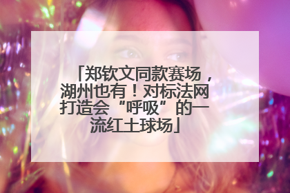 郑钦文同款赛场，湖州也有！对标法网打造会“呼吸”的一流红土球场