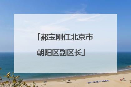 郝宝刚任北京市朝阳区副区长