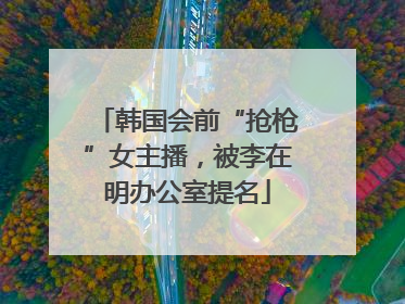 韩国会前“抢枪”女主播，被李在明办公室提名