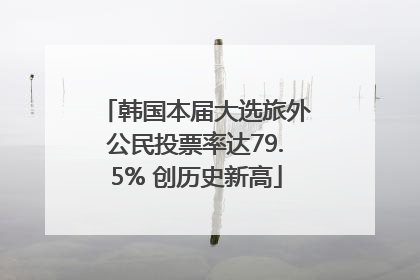韩国本届大选旅外公民投票率达79.5% 创历史新高