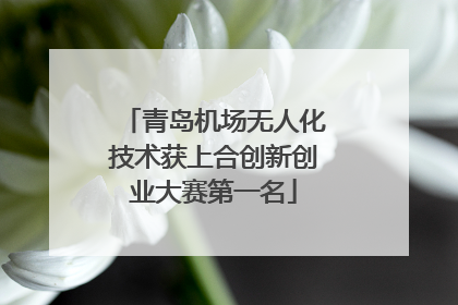 青岛机场无人化技术获上合创新创业大赛第一名
