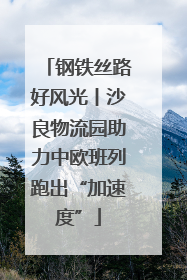 钢铁丝路好风光丨沙良物流园助力中欧班列跑出“加速度”