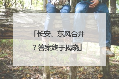 长安、东风合并？答案终于揭晓