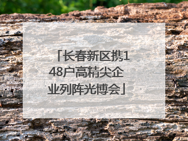 长春新区携148户高精尖企业列阵光博会