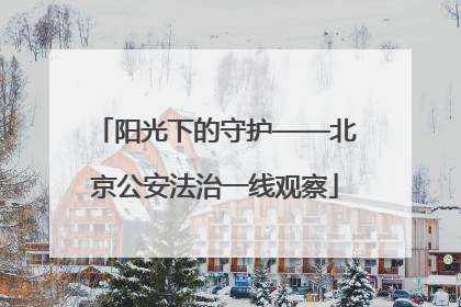 阳光下的守护——北京公安法治一线观察