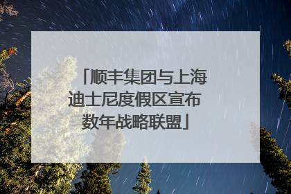 顺丰集团与上海迪士尼度假区宣布数年战略联盟
