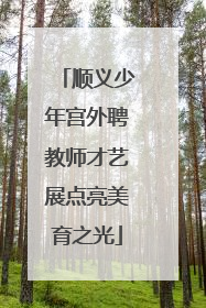 顺义少年宫外聘教师才艺展点亮美育之光