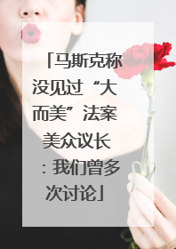 马斯克称没见过“大而美”法案 美众议长：我们曾多次讨论