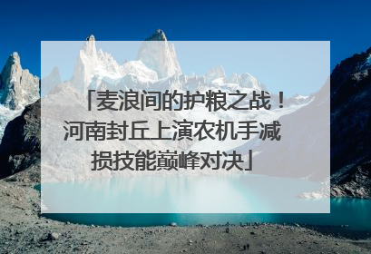 麦浪间的护粮之战！河南封丘上演农机手减损技能巅峰对决