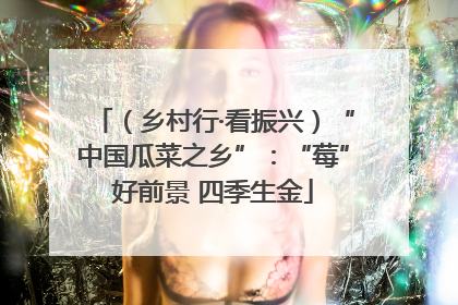 （乡村行·看振兴）“中国瓜菜之乡”：“莓”好前景 四季生金