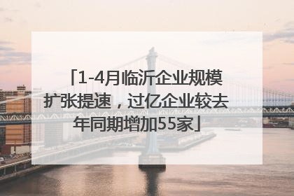 1-4月临沂企业规模扩张提速，过亿企业较去年同期增加55家