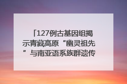 127例古基因组揭示青藏高原“幽灵祖先”与南亚语系族群遗传起源｜封面科考队