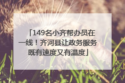149名小齐帮办员在一线！齐河县让政务服务既有速度又有温度