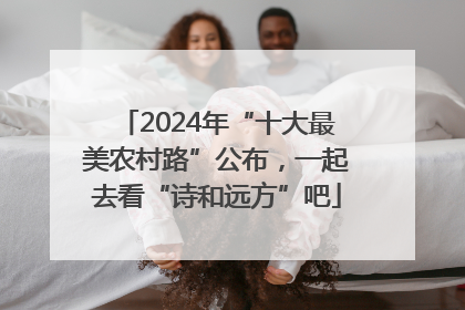 2024年“十大最美农村路”公布，一起去看“诗和远方”吧