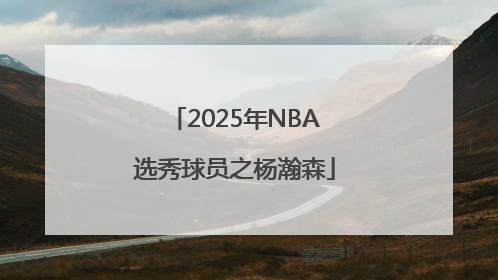 2025年NBA选秀球员之杨瀚森
