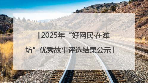 2025年“好网民·在潍坊”优秀故事评选结果公示
