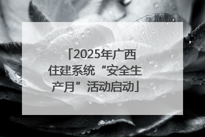 2025年广西住建系统“安全生产月”活动启动