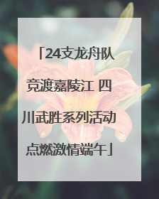 24支龙舟队竞渡嘉陵江 四川武胜系列活动点燃激情端午