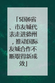 5国6省、市友城代表走进德州，推动国际友城合作不断取得新成效