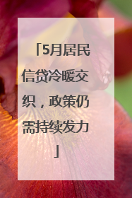 5月居民信贷冷暖交织，政策仍需持续发力