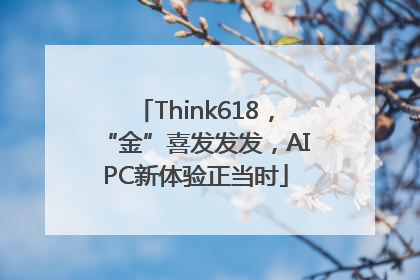 Think618，“金”喜发发发，AIPC新体验正当时