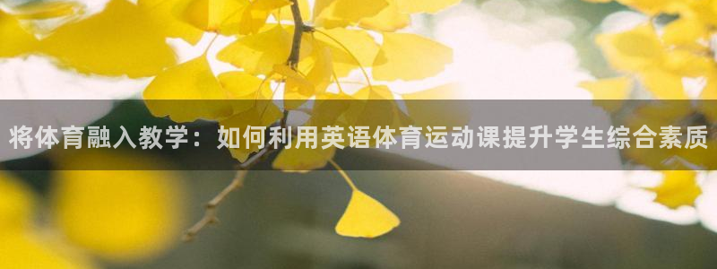 01体育软件：将体育融入教学：如何利用英语体育运动课提升学生综合素质